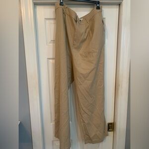 New w/ Tags Classic Tan Women’s Plus Size Trouser Pants wide leg